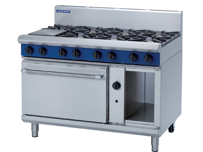 Blue Seal G508D 8 Burner Gas Range Static Oven W1200mm