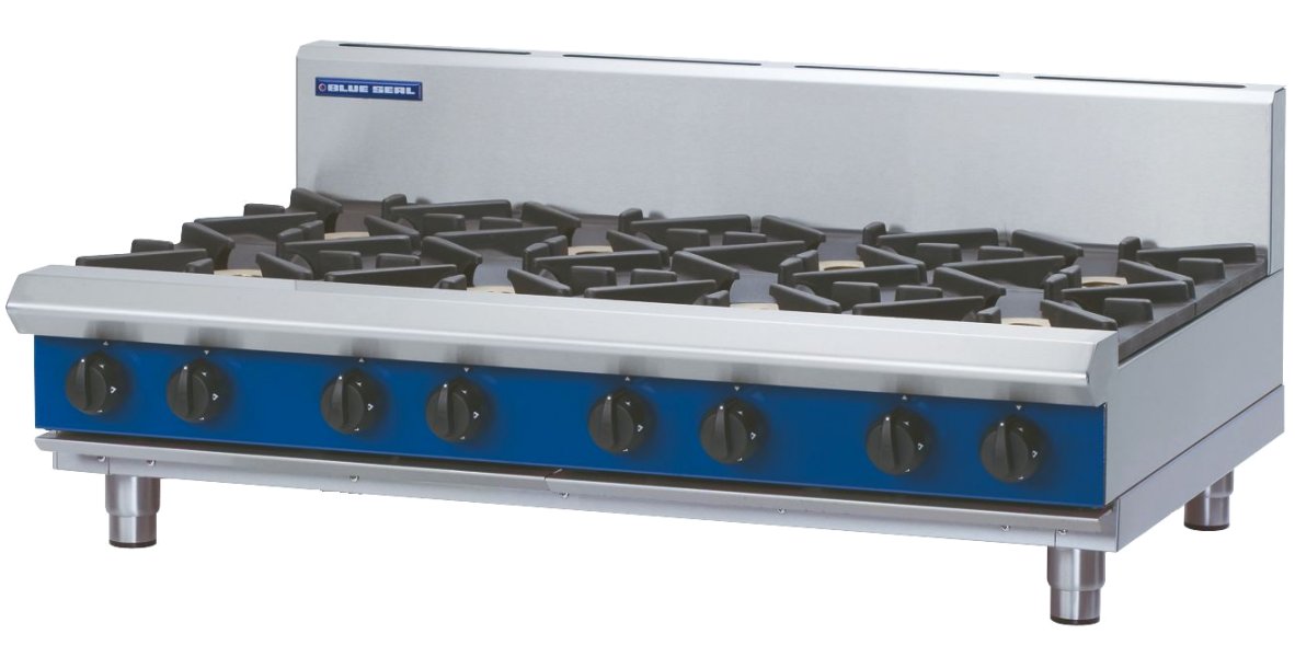 Blue Seal G518D-B 8 Burner Gas Hob Bench Model W1200mm