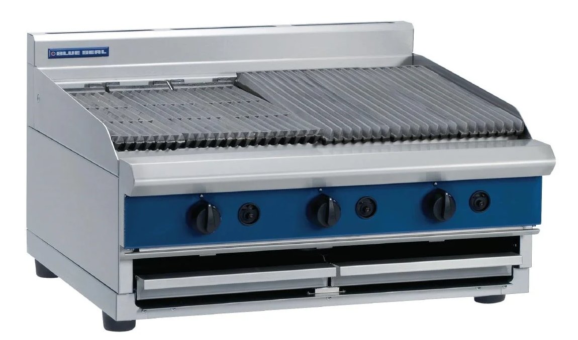 Blue Seal 900mm Gas Chargrill Bench Model G596-B