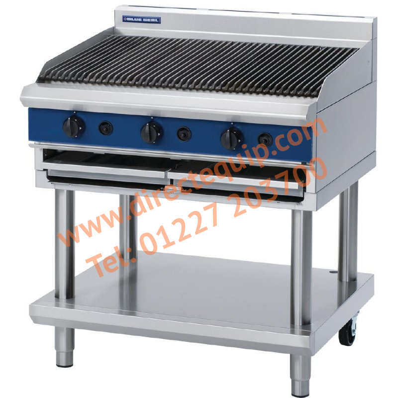 Blue Seal G596-LS Gas Chargrill on Leg Stand W900mm