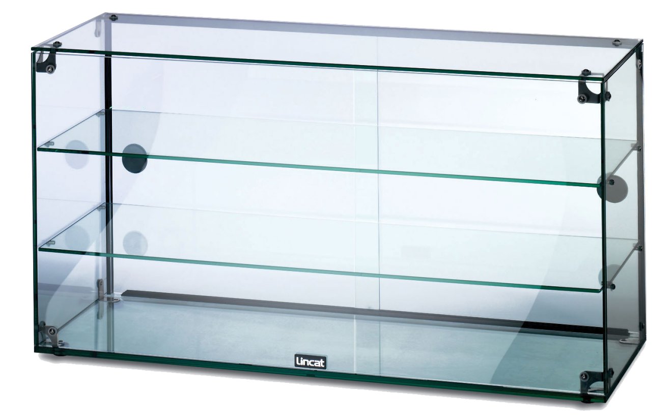 Lincat GC39D Glass Display Case with Rear Sliding Doors