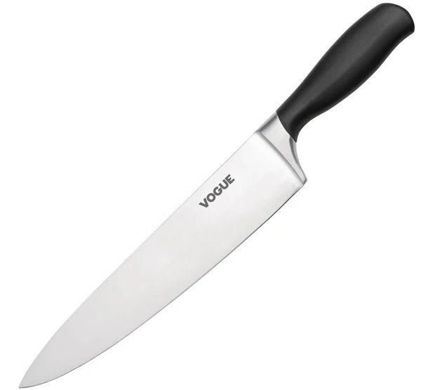 Vogue Soft Grip Chef Knife Black 25.5cm (GD752)