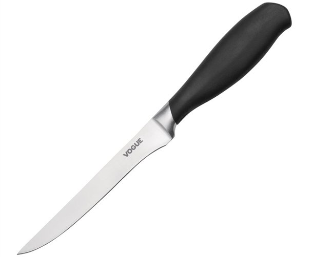 Vogue Soft Grip Boning Knife Black 12.8cm (GD754)