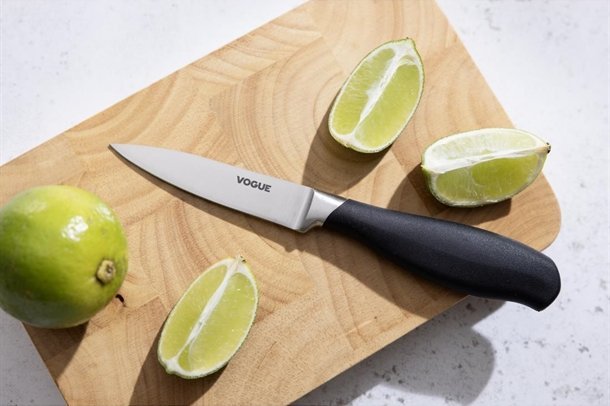 Vogue Soft Grip Paring Knife Black 8.5cm (GD756)