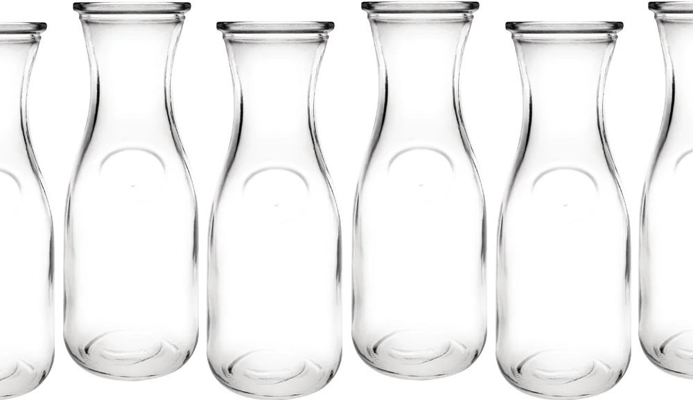 Olympia Glass Carafes 1Ltr (6 Pack)