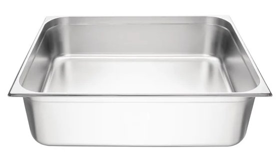 Vogue Stainless Steel 2/1 Gastronorm Pan Depth 200mm