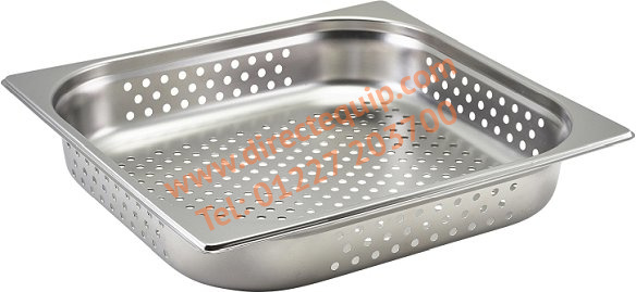 GN 2/3 Perforated Stainless Steel Gastronorm