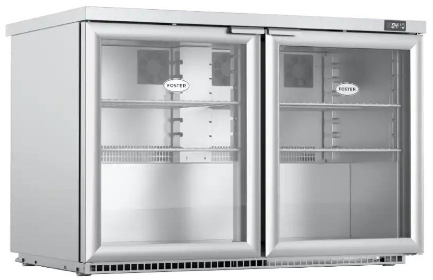 Foster HR360G Glass Door Under Counter Fridge W1217 x H824mm
