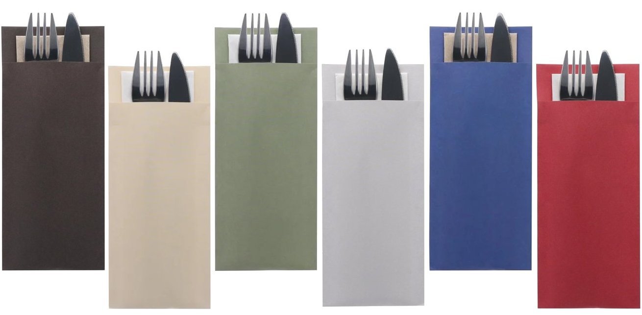 Cutlery Pouch & White 2ply Napkin (500 Pack)