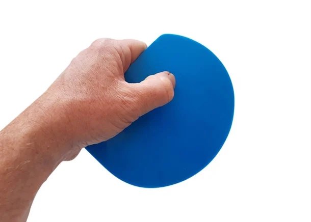 Half Round Soft Scraper Blue