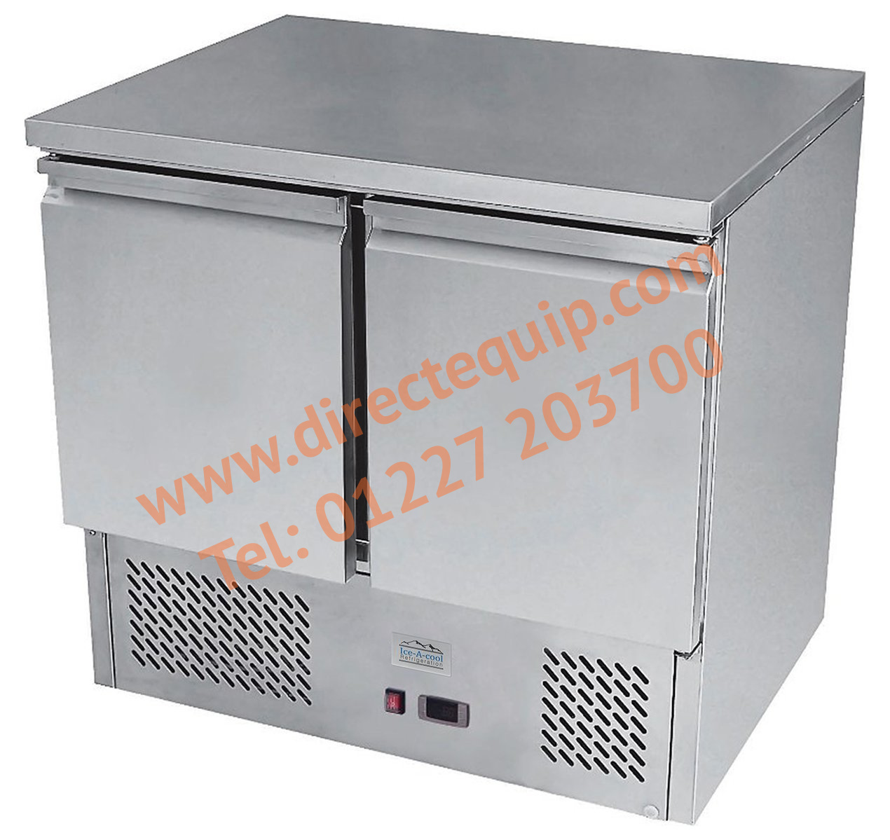 Ice-A-Cool 2 Door Counter Refrigeration ICE3801GR