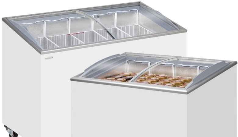 Tefcold  IC-SCEB Range Sliding Curved Glass Lid Chest Freezers