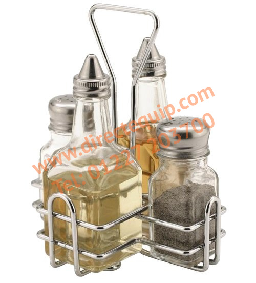 Glass Condiment Set