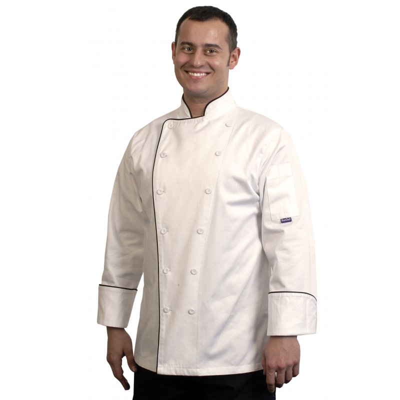 Dunkirk White Long Sleeve Chefs Jacket