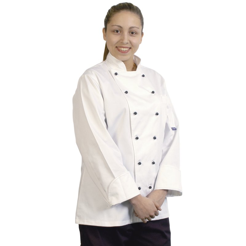 Bon Chef Marseille White Long Sleeve Chefs Jacket