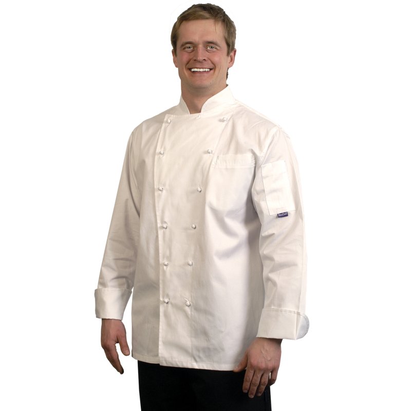 Le Royal White Long Sleeve Chef Jacket