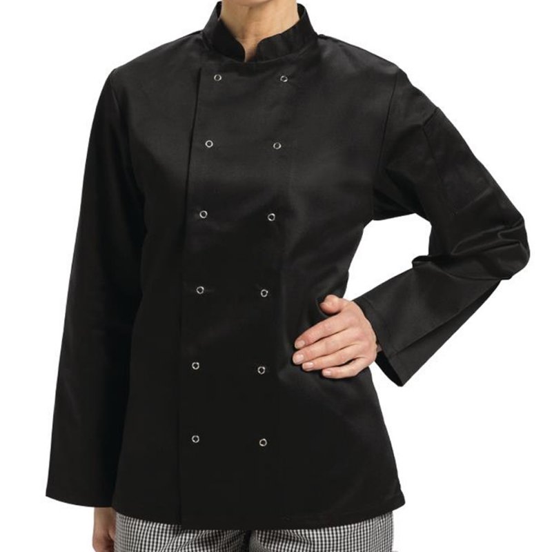Danny Black Long Sleeve Chefs Jacket