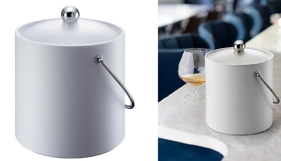 Elia Insulated Ice Bucket & Scoop White 3Ltr