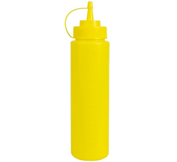 Vogue Yellow Squeeze Sauce Bottle 24oz