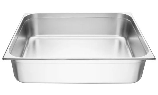 Vogue Stainless Steel 2/1 Gastronorm Pan Depth 150mm