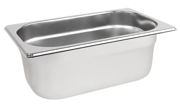 Vogue Stainless Steel 1/4 Gastronorm Pan Depth 100mm