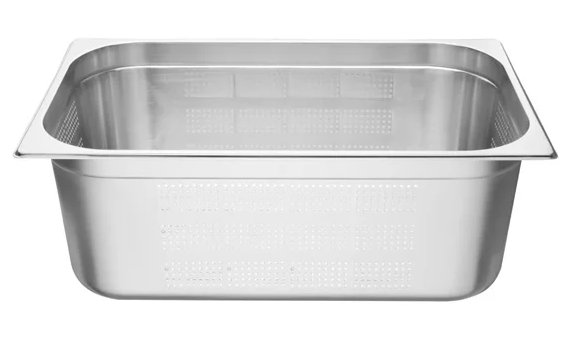 Vogue Stainless Steel Perforated 1/2 Gastronorm Pan Depth 200mm