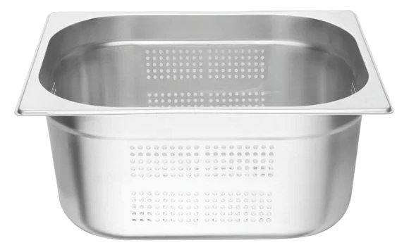 Vogue Stainless Steel Perforated 1/2 Gastronorm Pan Depth 150mm