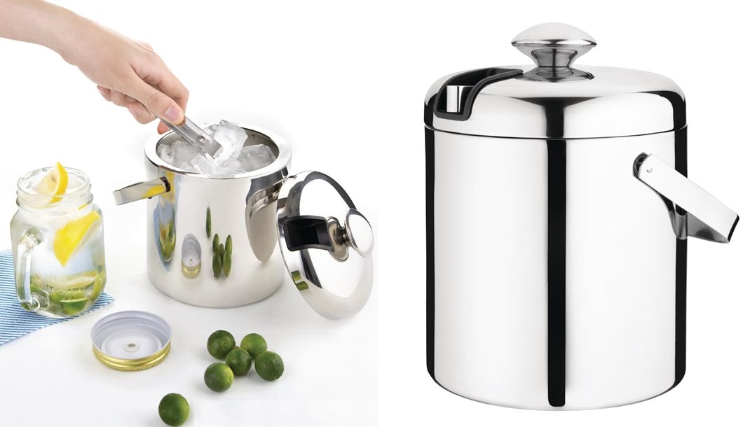 Olympia Ice Bucket with Lid & Tongs 1.23Ltr