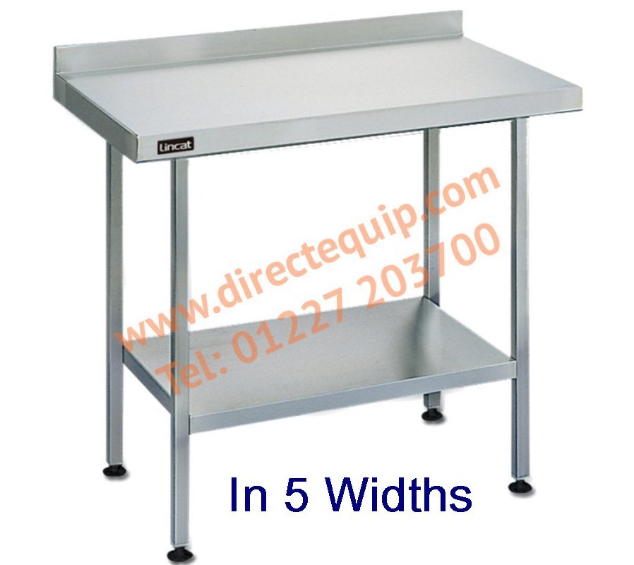 Lincat Stainless Steel Wall Benches Flat Pack L6506WB, L6509WB, L6512WB, L6515WB, L6518WB