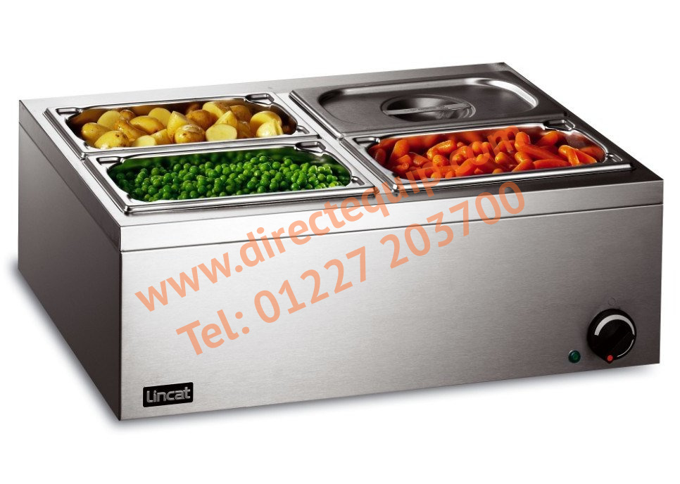 Lincat LBM2 Dry Well Bain Marie with 4 x 1/4 Gastronorm Pans & Lids