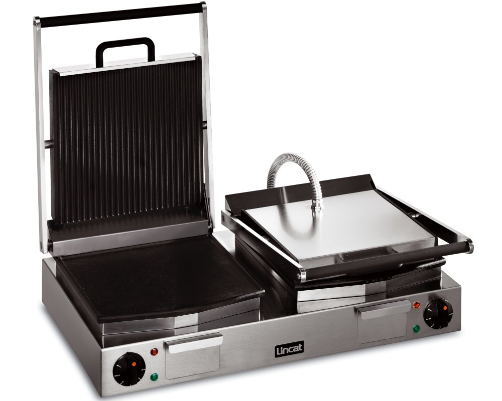 Lincat LRG2 Contact Panini Grill Ribbed Upper & Smooth Lower Plates W623mm