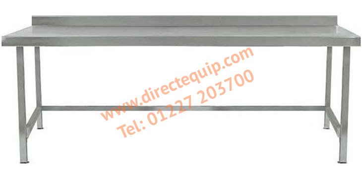 Stainless Steel Low Wall Benches with Upstand. In a Choice of 14 Widths, 3 Depths & 2 Heights