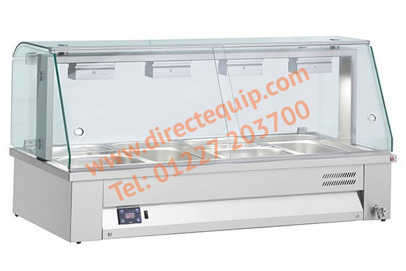 Inomak MBV614 Bain Marie with Glass Display 4 x 1/1GN