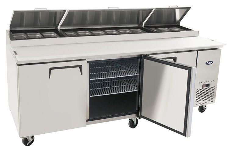 Atosa MPF8203GR 3 Door Refrigerated Prep Counter W2365mm