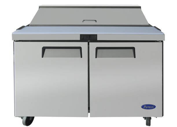 Atosa MSF8302GR 2 Door Refrigerated Salad Prep Counter W1225mmn