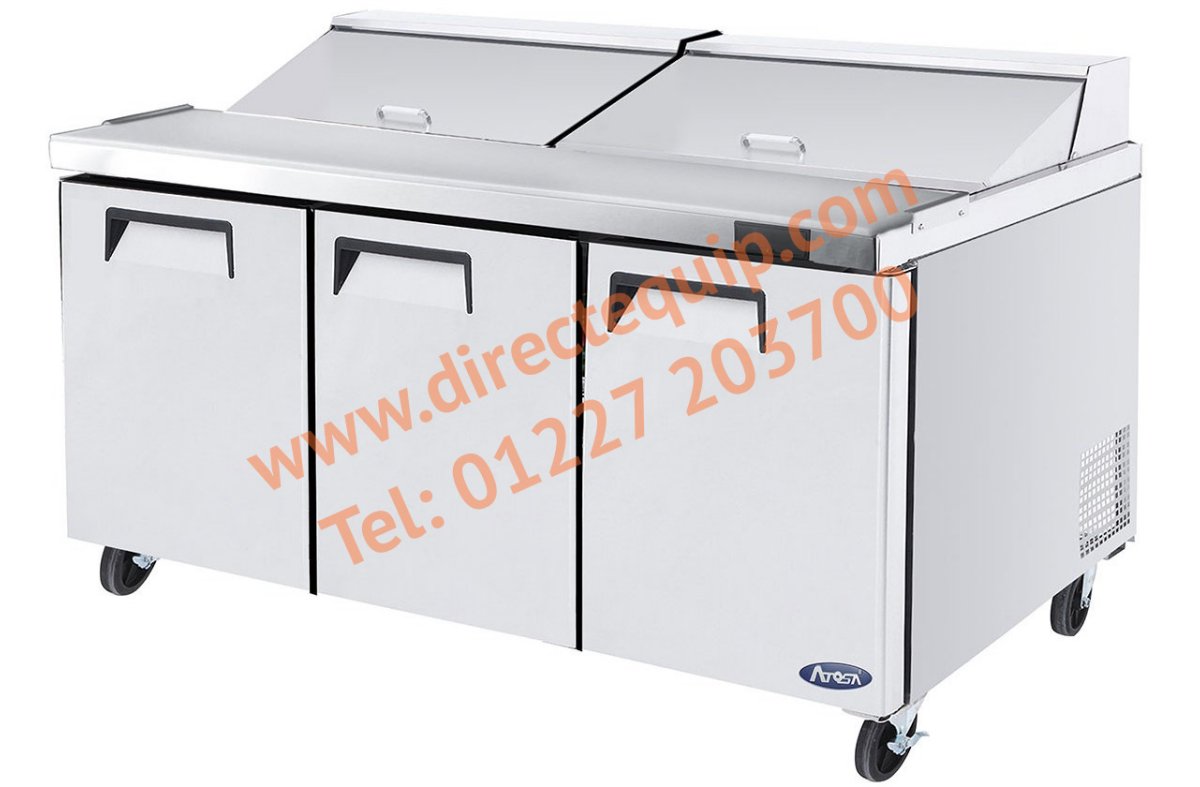 Atosa MSF8304GR 3 Door Refrigerated Salad Prep Counter W1850mm