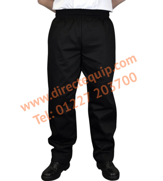 Chefs Black Baggy Trousers