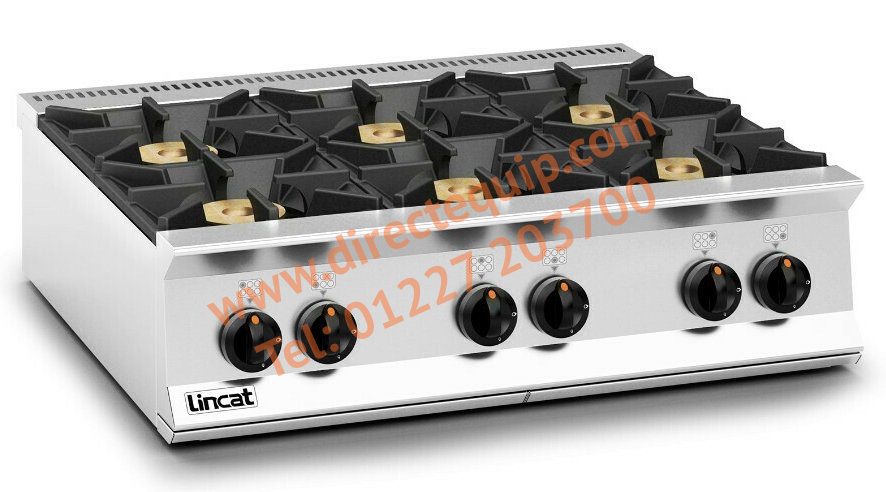Lincat OG8004 6 Burner Gas Hob W900mm