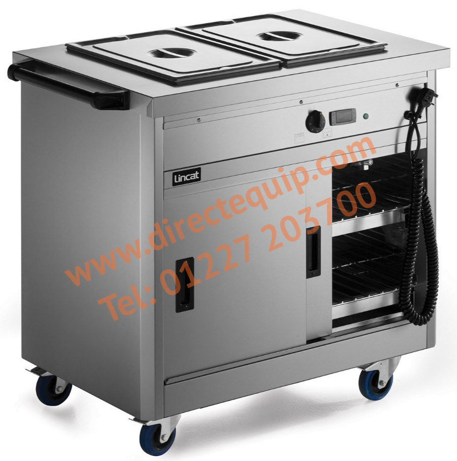 Lincat P6B2 Bain Marie Top Hot Cupboard W900mm Cap: 33 Plated Meals