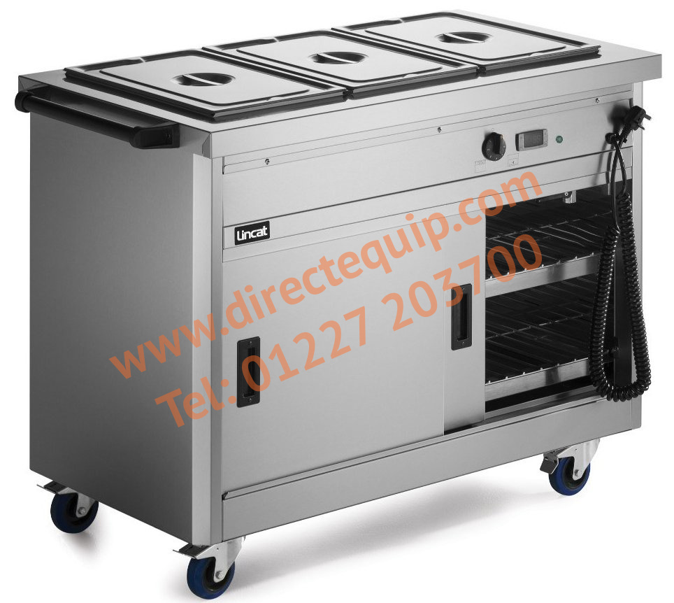 Lincat P6B3 Bain Marie Top Hot Cupboard W1125mm Cap: 45 Plated Meals