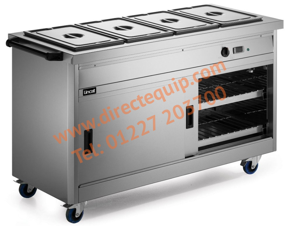 Lincat P6B4 Bain Marie Top Hot Cupboard W1450mm Cap: 69 Plated Meals