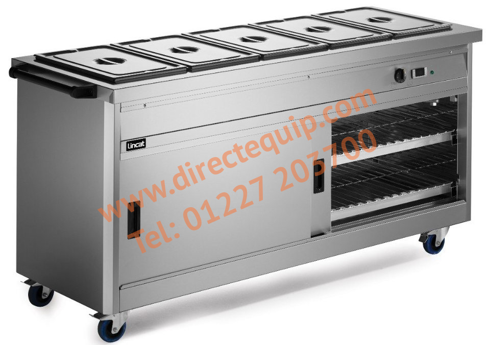 Lincat P6B5 Bain Marie Top Hot Cupboard W1775mm Cap: 67 Plated Meals