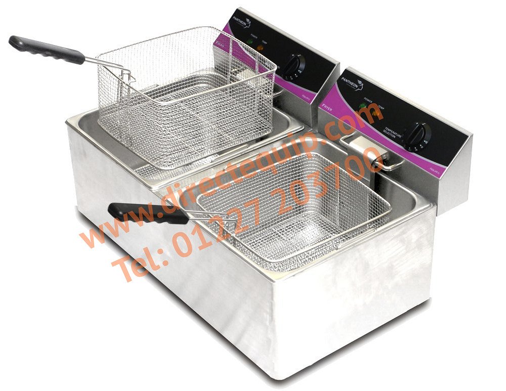 Pantheon PF112 Twin Tank Table Top Electric Fryer 2 x 11Ltr 5.8kW