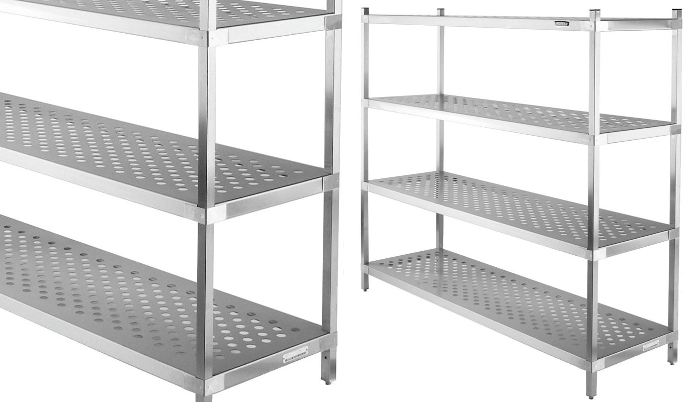 Moffat Six-S Perforated Stainless Steel Shelving System