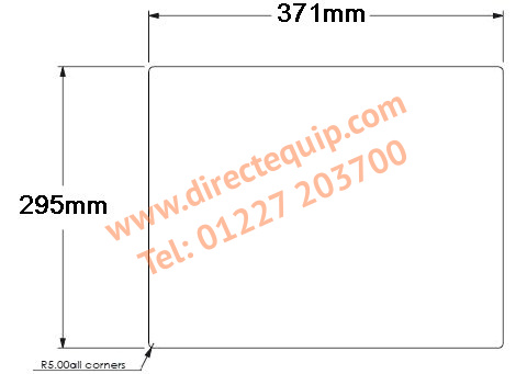 Back Glass (PLGLSPCBACK) For Parry Pie Cabinet/Warmer