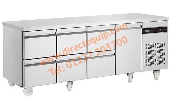 Inomak PN2229-HC 6 Drawer, 1 Door GN1/1 Refrigerated Counter W2240 x H890mm