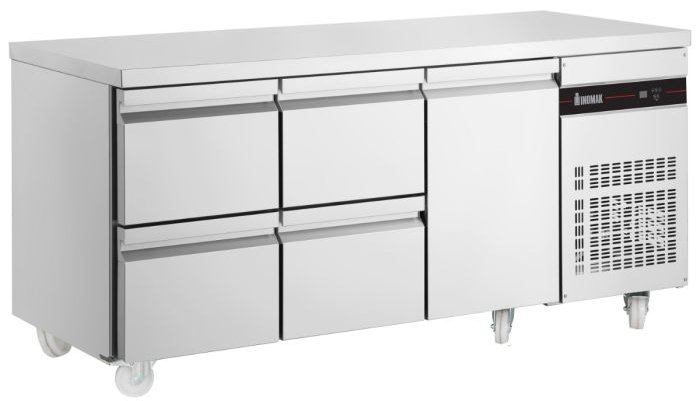 Inomak PN229-HC 4 Drawer, 1 Door GN1/1 Refrigerated Counter W1790 x H890mm