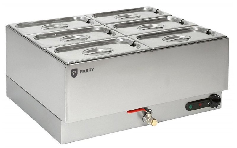 Parry 1985 Wet Well Bain Marie with 6 x 1/3 Gastronorm Pans