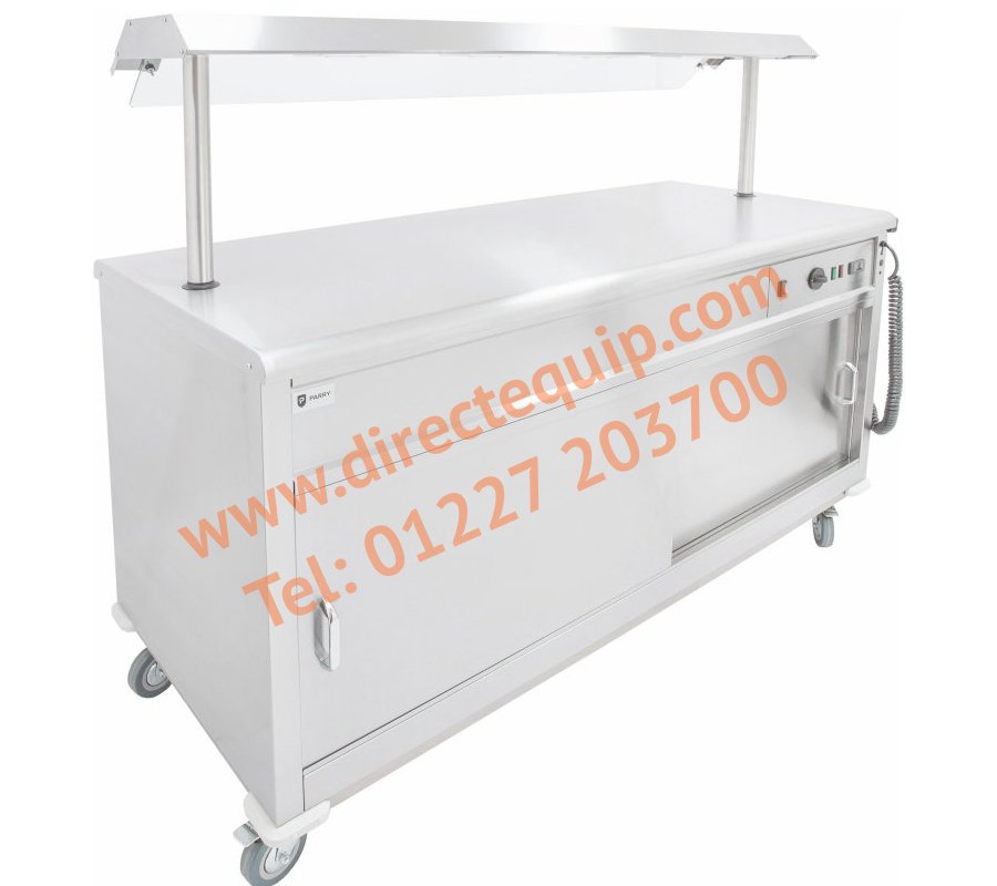 Parry MSF12G Mobile Servery with Heated Gantry W1200mm Cap: 72 Plated Meals