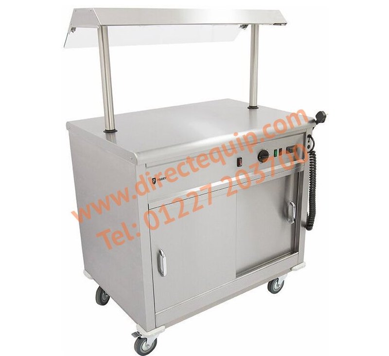 Parry MSF9G Mobile Servery with Heated Gantry W900mm Cap: 54 Plated Meals